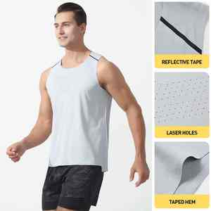 เสื้อกล้ามออกกำลังกายระบายอากาศได้ดีลายพรางแห้งเร็วแบบยืดได้สำหรับผู้ชายฤดูร้อน - Product Image 4