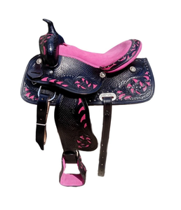 Juego de tachuelas de cuero genuino de primera calidad, monturas de carreras occidentales e inglesas para montar a caballo - Product Image 2