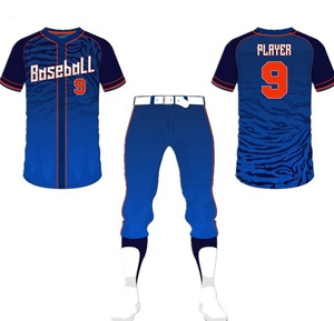 Uniformes unis personnalisés pull à sublimation broderie polyester garçons filet logo à fines rayures hommes baseball jersey t-shirts hommes - Product Image 2