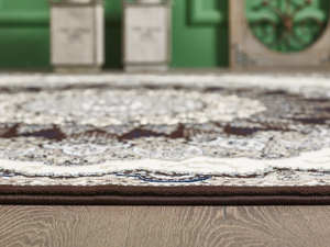 Alfombra turca de lujo hecha a máquina, modelo Laila marrón, premium para sala de estar, del fabricante de Gaziantep. - Product Image 4