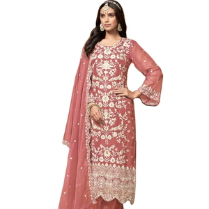 Shree Indian Exports <b>Present</b> Extreme High Quality Soft Organza Silk Fabric Traditional Salwar Kameez For Women Or Girls Wear - Product Image 1