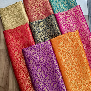 Tissu jacquard brocart de qualité supérieure pour rembourrage et décoration de vêtements disponible en couleurs personnalisées quantité minimale de commande en gros - Product Image 1