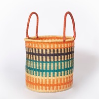 Grands paniers de rangement en jonc de mer panier à herbe de mer africaine prix bon marché articles de maison fabriqués à la main
