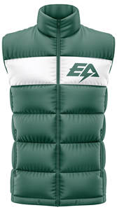 Blouson d'hiver sans manches pour homme, 100 % polyester lavable, haute qualité, style universitaire, matelassé, respirant, coupe-vent et léger - Product Image 2