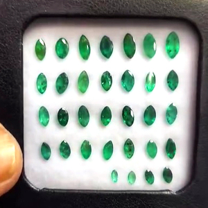 85 piezas de Esmeralda zambiana Natural 4x2mm 6x3mm Marquesa faceta 10 CTS lote Iroc ventas piedras preciosas sueltas de alta calidad cortadas para joyería - Product Image 2