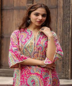 NEW ARRIVAL SILK PRINTED PARTY <b>SALWAR</b> <b>KAMEEZ</b> CASUAL WEAR <b>PINK</b> COLOR WHOLESALE PRICE ETHNIC GARMENT - Product Image 2