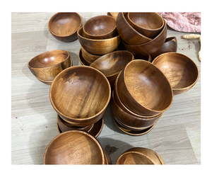 Tazón de bambú de tamaño personalizado al por mayor certificado natural hecho a mano fruta arroz sopa ensaladera conjunto tazón de aperitivo - Product Image 6