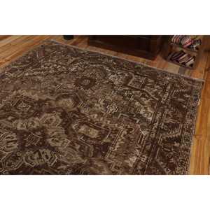 7,7x9,7 ft Turkish Rug, Vintage Oversize Rug, <b>Brown</b> Beige Camouflage Rug - Product Image 5