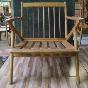 Cadre de chaise longue en bois massif - Product Image 1