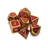 Set Dadu Logam Paduan Seng DND Dadu RPG Polihedral untuk Permainan Papan Dungeons & Dragons
