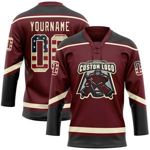 Vente en gros de maillots de hockey sur glace réversibles légers Conception OEM personnalisée pour joueurs adultes Vêtements de sublimation d'équipe à la mode - Product Image 2