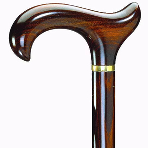 Bastón de caminar plegable MOON con mango de madera, bastones ajustables plegables de agarre suave ergonómico para hombres y mujeres de madera - Product Image 1