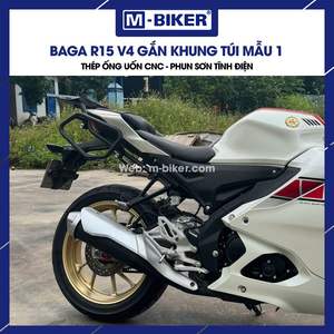 M-Biker Vit Nam Yamaha R15 V4 Porte-bagages avec suspension arrière, sacoches latérales, cadre en cuir/nylon/aluminium, précision CNC - Product Image 3