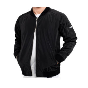 Blouson de bombardier personnalisé élégant en nylon 2025, le nylon extérieur OEM doit être intérieur en polyester 100% avec patch Work Bomber Jacket - Product Image 1