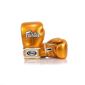นวมฝึกซ้อมมวย MMA Fairtex หนังแท้แบบเต็มนิ้ว ติดแถบตีนตุ๊กแก พิมพ์โลโก้สีตามสั่ง สำหรับผู้ใหญ่ - Product Image 1