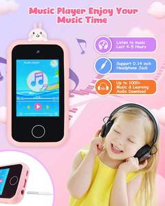 Téléphone intelligent pour enfants Licorne LCD Écran tactile 2,8 pouces Double caméra Lecteur de musique Jeux de puzzle Jouet éducatif Cadeau de Noël Anniversaire - Product Image 4