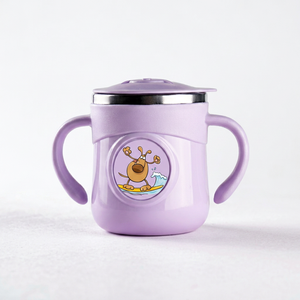 ANAX PUFFY STEEL <b>MUG</b> 8oz Kids Insulated Tumbler Cartoon Design Dishwasher Safe Handle Leak Resistant Portable <b>Thermal</b> <b>Mug</b> School - Product Image 4