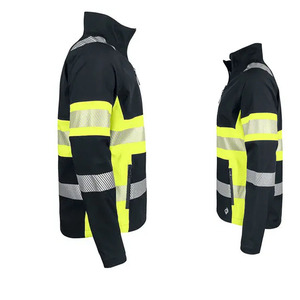 Chaqueta de Seguridad Reflectante de Alta Visibilidad con Cuello Alto, Transpirable, 100% Poliéster, Impermeable, Ropa de Trabajo de Invierno - Product Image 6
