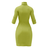 Benutzer definierte Frauen Wolle Winter Einfache gerade Roll kragen pullover Langarm Casual Strick pullover Kleid