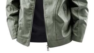 Veste en cuir de style vintage de haute qualité avec boutons et fermeture éclair, approvisionnement ODM - Product Image 5