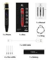 BM111 Kalem Telefon Taşınabilir Fan 3'ü 1 Arada Cep Telefonu Çift SIM Arama Kaydedici Sihirli Ses Kalem Tipi Telefon Orijinal