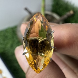 พลอยซิทรินจากมาร์คีสโตนธรรมชาติสี C1อัญมณีซิทรีนแบบหลวมสำหรับทำเครื่องประดับ - Product Image 2