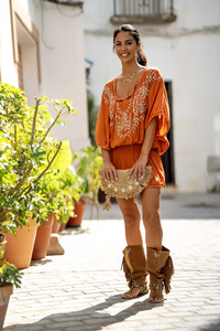Vestido Túnica Bohemio de Alta Calidad para Mujer, Talla Grande, Bordado, Sexy, Casual, Vintage, Estilo Mexicano, para Playa - Product Image 4