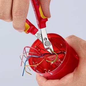Pince coupante électronique Knipex Super Knips testée VDE avec tête en acier INOX poli et poignées multi-composants isolées - Product Image 4