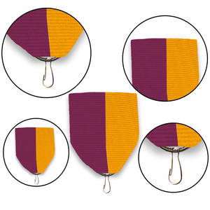 Cintas de doble cara Grosgrain 100% Cinta de poliéster Drape Gold & Green - Product Image 3