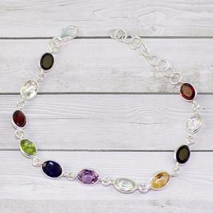 Handmade Unisex Fashion <b>Chain</b> & Link <b>Bracelet</b> Solid 925 Sterling <b>Silver</b> Gold Plated Zircon Halo Indian Style Trendy Party Gift - Product Image 4