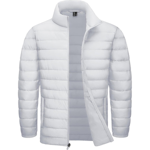 Vente en Gros de Manteaux Bomber de Style Manteau Blanc Bulle Léger et Chaud en Nylon avec Logo Personnalisé Vestes Bouffantes Blousons en Duvet Blanc Manteau Pour Hommes - Product Image 1