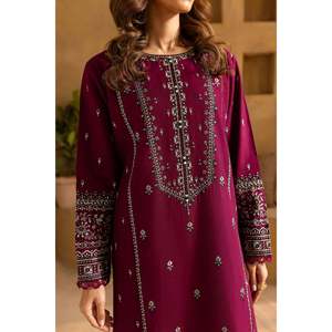 <b>BATIK</b>-2PC Bohemian Style Spring/Summer Lawn Embroidered Sequin Shirt and Embroidered Trouser-BIC-225 - Product Image 4