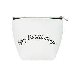 Vente chaude Message Personnalisé Imprimé Naturel Coton Toile Cosmétique Voyage Toilette Maquillage Zipper Pouch Sac - Product Image 6