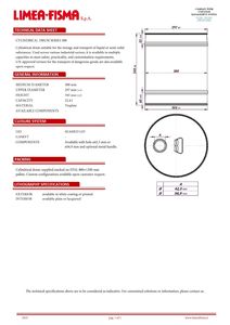 คุณภาพดีที่สุด ขนาด 22.4 ลิตร เส้นผ่านศูนย์กลาง ถังทรงกระบอกเหล็กเคลือบดีบุกขนาด 300 x 345 มม. ปรับแต่งได้ พร้อมหูหิ้วและรูเท - Product Image 4