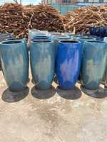 1. POTS créatifs bon prix bonne qualité jardinières d'extérieur rondes et carrées colorées et brillantes du VIETNAM jardin de poterie