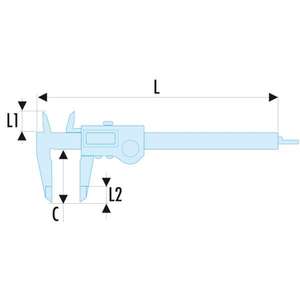 Calibre numérique Facom, précision 1/100ème, portée 200 mm, capteur, matériel et accessoires - Product Image 2