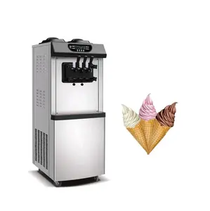 Máquina de sorvete profissional com display LED, máquina vertical de sorvete, fornecimento de fábrica, 2500 W, máquina de sobremesa