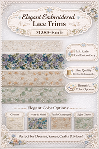 Custom made Light Pastel Embroidered Laces and Trims For Wedding Dress Bridal Gown DIY <b>Sewing</b> Craft <b>Material</b> Yards - Product Image 6