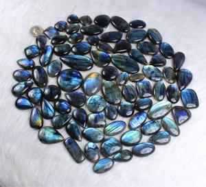 Pierre précieuse Labradorite bleue naturelle pour la fabrication de bijoux Cabochons Labradorite bleue en vrac Fourniture mélange forme et taille - Product Image 3