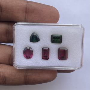 10mm 12mm Naturel Rubellite Rose Vert Tourmaline Pierre Fantaisie Forme Semi Précieuse Pierres Précieuses Fine Jewelry Making Anneaux Pendentifs - Product Image 3