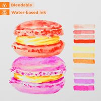 Stylos marqueurs Ohuhu pour la journalisation 40 couleurs marqueurs d'art double pointe extra fine et stylos à pinceau marqueurs de coloration à base d'eau