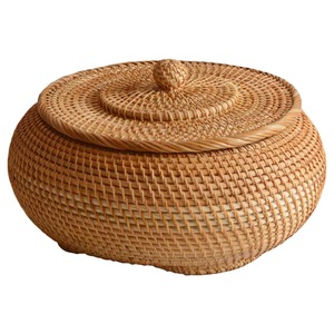 Cesta de Almacenamiento de Ratán, Bandeja de Almacenamiento Tejida, Caja de Almacenamiento Hecha a Mano, Ecológica, Natural, Decoración del Hogar, Venta al por Mayor desde Vietnam - Product Image 1