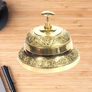 Elegante campana de mano de latón, regalo novedoso, mango de madera, Colección marítima clásica para Servicio Escolar, decoración de oficina en casa, aleación hecha - Product Image 4