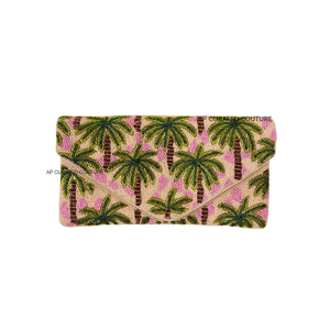 Bolso de fiesta de noche de lujo hecho a mano con cuentas para mujer Cadena de embrague personalizada con función colgante Summery Beach Vibes PARA CENA en la playa - Product Image 4