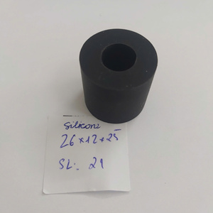 Black <b>silicone</b> plug 26x12x25mm, high elasticity, tight fit, heat-resistant, dustproof, for small tubes and metal ends - Product Image 2