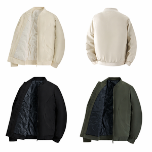 Veste matelassée décontractée pour jeunes hommes, taille plus, style baseball, moto, broderie personnalisée avec logo OEM, prix d'usine Chine Bangladesh, 2026 - Product Image 1