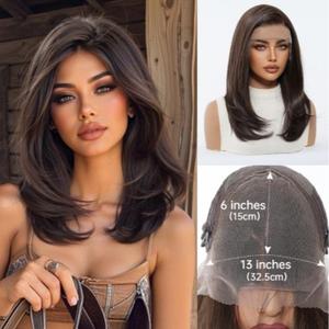 Mimi-DWY 18-Inch Straight Blonde Filter <b>Lace</b> <b>Wig</b> 13x6 Free Part Glueless Design with Transparent <b>Lace</b> - Product Image 5