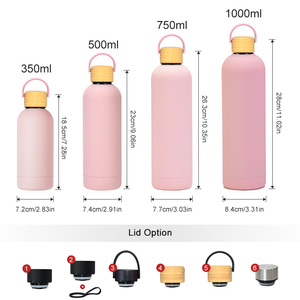 Flacon à vide en acier inoxydable à double paroi de 500ml avec logo personnalisé bouteille d'eau de sport classique de luxe pour le voyage luxe doux au toucher - Product Image 4