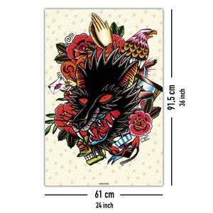 Póster de lobo en lienzo de Cardxcore para decoración de pared - Product Image 4