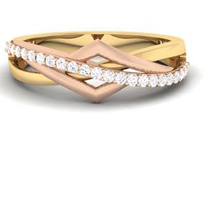 Anillo minimalista de oro sólido de 14K y 18K con diamantes reales para hombre, joyería hecha a mano certificada por IGI de Regalo De La India - Product Image 5